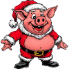 Piggy Santa Claus
