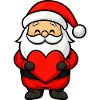 Santa Claus with a heart