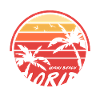 Miami Sunset Palms Floride