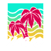Miami Palm Trees Neon Gradient