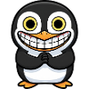 Cute Cartoon Penguin Smile Artfully Funny