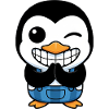 Cute Cartoon Penguin Smile Artfully Funny