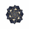 Golden Spiral Rosette Navy