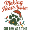Making Hearts Warm Christmas Pawprint Art