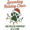 Holiday Cheer Rescue Pawprint Christmas Art