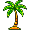 Neon Palm Tree Caribbean Design