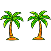 Double Palm Island Print