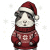 Guinea Pig Santa Hat Christmas Gift