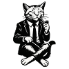 Cat in Suit Noir
