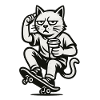 Grim Skate Cat