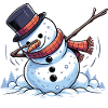 Dabbing Christmas Snowman Dab Christmas