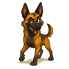Naughty Malinois Cartoon Dog