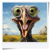 Eccentric Bird with Spectacle Lenses