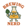 Beer nerd with hop glasses