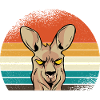 Kangaroo Retro Sunset
