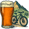 Bier Mountainbike Berglandschaft