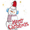 Snowman with Merry Christmas