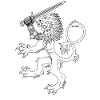 Aalto Asko Art Heraldic Lion White