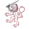 Aalto Asko Art Heraldic Lion Pink