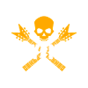 Heavy Metal Skull with Guitars