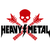 Heavy Metal Skull et Guitares Croisées