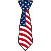 American flag tie patriotic design