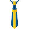 Swedish Flag Striped Tie Design