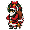 Cool Santa Claus with sunglasses