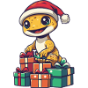 Echse Gecko Weihnachten Geschenke