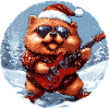 Chow Chow Dog Christmas Guitar
