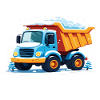 Snow Dump Truck Cartoon