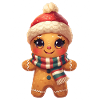 Gingerbread Snowman Scarf
