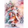 Noël Aquarelle: Santa et Paquets