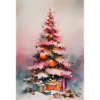 Aquarellpastell-Weihnachtsbaum