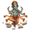 Ganesha in the Lotus River