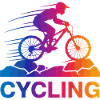 Saut de VTT arc-en-ciel