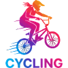 Gradient Cyclist Silhouette