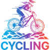 Steigungsradfahrer auf rauem Trail
