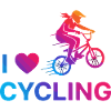 I Love Cycling Heart