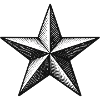 Textured Black Star