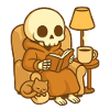 Reading Skeleton – Cozy Reading
