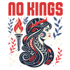 No Kings Bold Anti-Monarchy Liberty USA