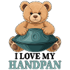 I Love My Handpan Teddy Bear