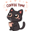 Black Cat Happy Coffee