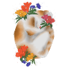 Chat et fleurs