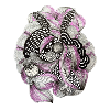 Flower Circle Mandala Pink Black