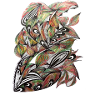 Vibrant Leaf Peacock Pattern