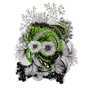 Green Flower Circle Ornament