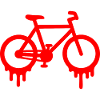 Dripping bike graffiti