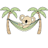 Koala dans les palmiers du hamac